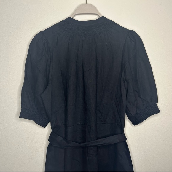 Boden US Size 12R Black Linen Midi Dress - Picture 4 of 16